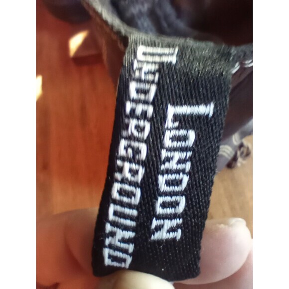 Vtg 90s London Underground Women's Black Boots Combat Chunky Heel  13" Length - Picture 3 of 10